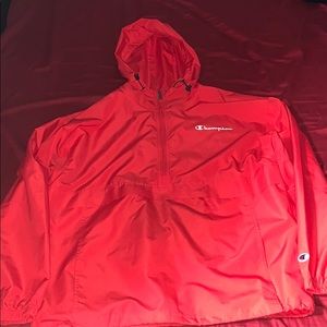 Mens L Red Champion wind-breaker